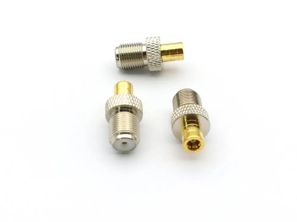 100pcs brass SMB Female Jack to F Type Plug RF Straight F/F 50Ohm Connector ADAPTER | Обустройство дома