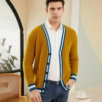 zocept brand top grade new autumn winter casual 100%cashmere knitted men cardigan sweater korean coats jacket mens clothing 2021