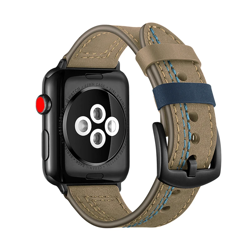 Аксессуары для наручных часов для apple watch, ремешок 42 мм, 38 мм, версия apple watch band 44 мм 40 мм наручных часов iwatch серии 5/4/3/2/1 браслет из натуральной кожи