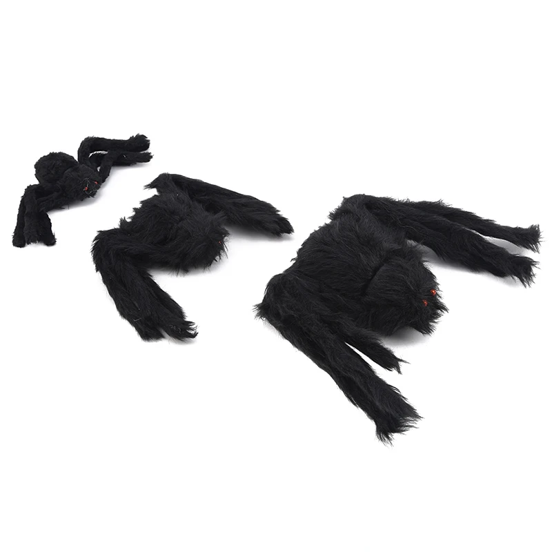 Супер большой плюшевый паук из проволоки и плюша черный разноцветный стиль