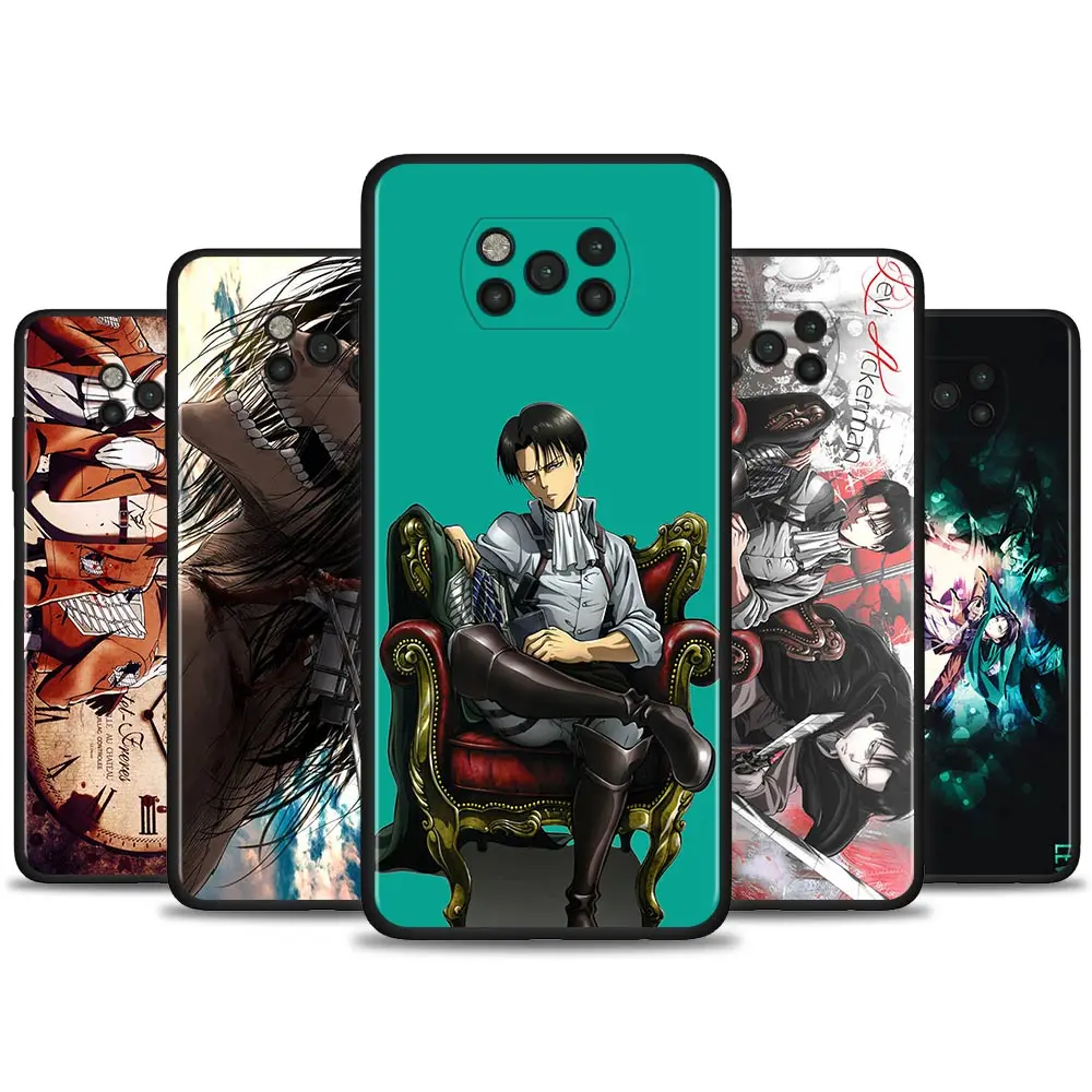 

Case For Poco X3 NFC M3 Pro M3 F3 Pocophone F1 Capa for Mi Note 10 Pro Lite Caso For Xiaomi CC9 Pro A3 A2 Lite Levi Ackerman