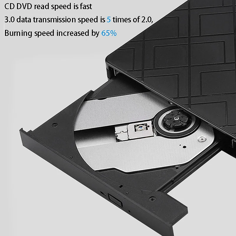 

USB3.0 External CD DVD Drive, Portable CD / DVD Drive Recorder, for All-In-One / Notebook / Desktop Computer