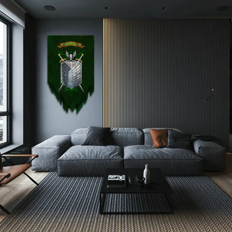 70x125 см декоративный флаг атака на Титанов японское аниме полиэфирное печатное