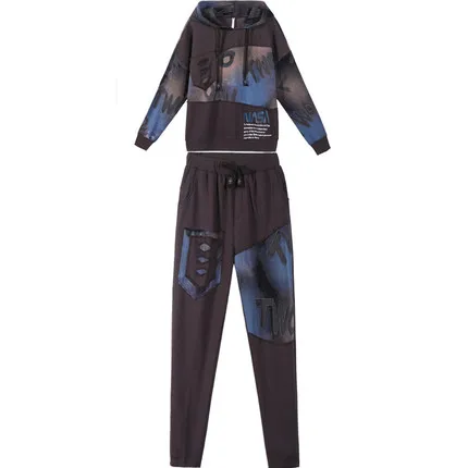 Женский комплект с капюшоном и брюками осень 2019 Новый Модный повседневный из 2