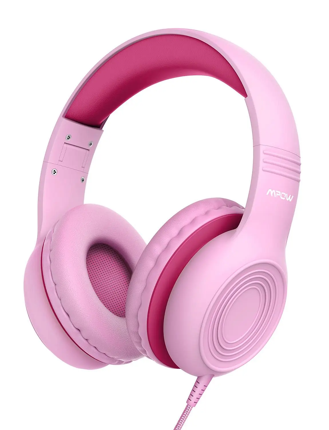 Pink Mpow CH6S проводные наушники для детей с микрофоном Макс 85 дБ пищевого материала детские наушники для iPad Kindle телефонов - Цвет: Pink