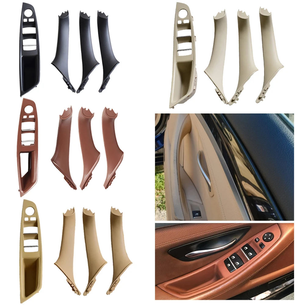 

Left Hand Drive For BMW F11 LCI 518d 520d 520dx 520i 2012-2017 Beige Black Car Interior Inner Door Handle Panel Pull Trim Cover