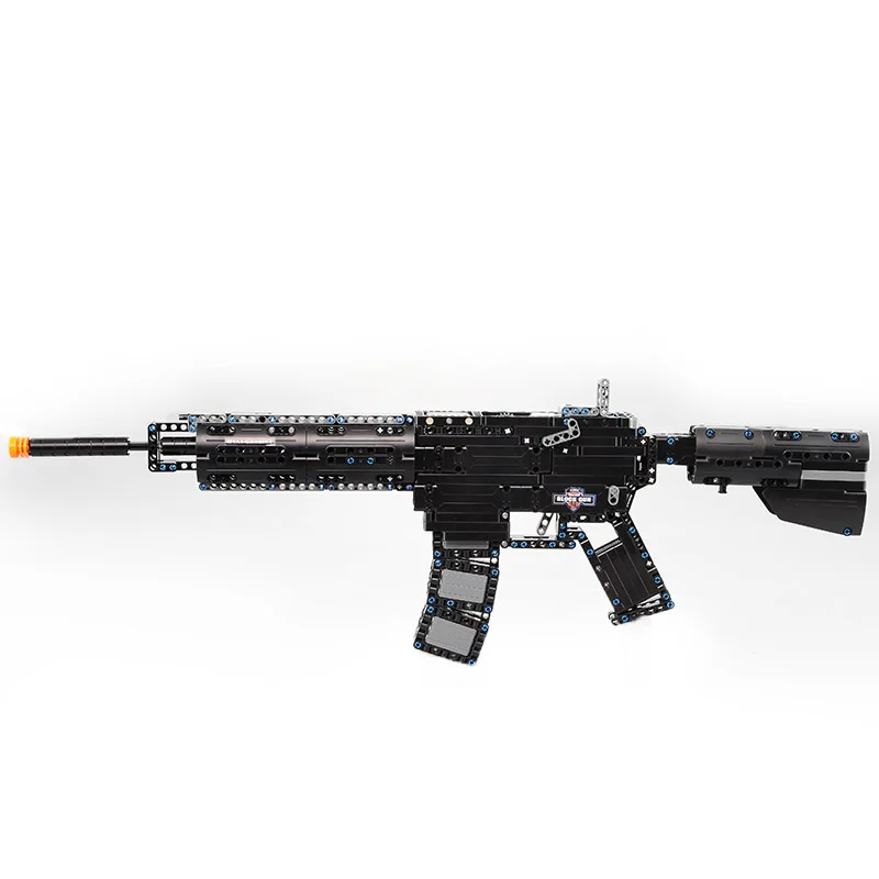 621 шт. DIY M4A1 карабин прорезиненная модель пистолета строительный блок военная