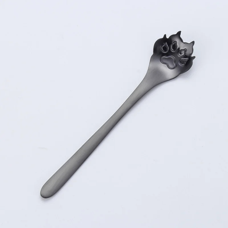 Креативная кофейная/чайная ложка из нержавеющей стали, Кошачий коготь, десертная ложка, аксессуары для кофе, столовые приборы, подарки для питья