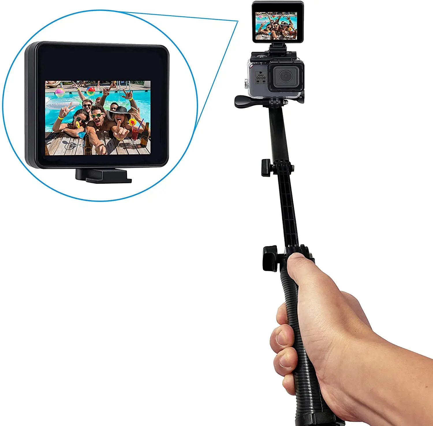 IP 68 водонепроницаемый экран 2 0 дюйма селфи ЖК-экран для Gopro Hero 9 8 7 6 DJI Insta360 EKEN YI Canon