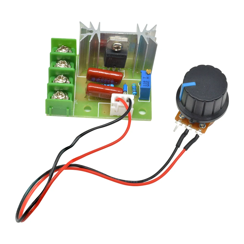 

AC 220V 2000W High Power SCR Voltage Regulator Dimming Dimmers Motor Speed Controller Governor Module W/ Potentiometer