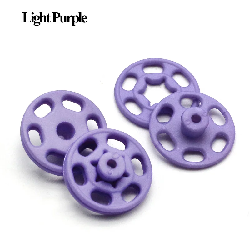 Light Purple 15 шт. 7 мм/10 мм/13 мм/15 мм/18 мм/21 мм маленькие абс пластиковые оснастки крепеж пресс-Кнопка шпильки Швейные аксессуары - Цвет: Light Purple