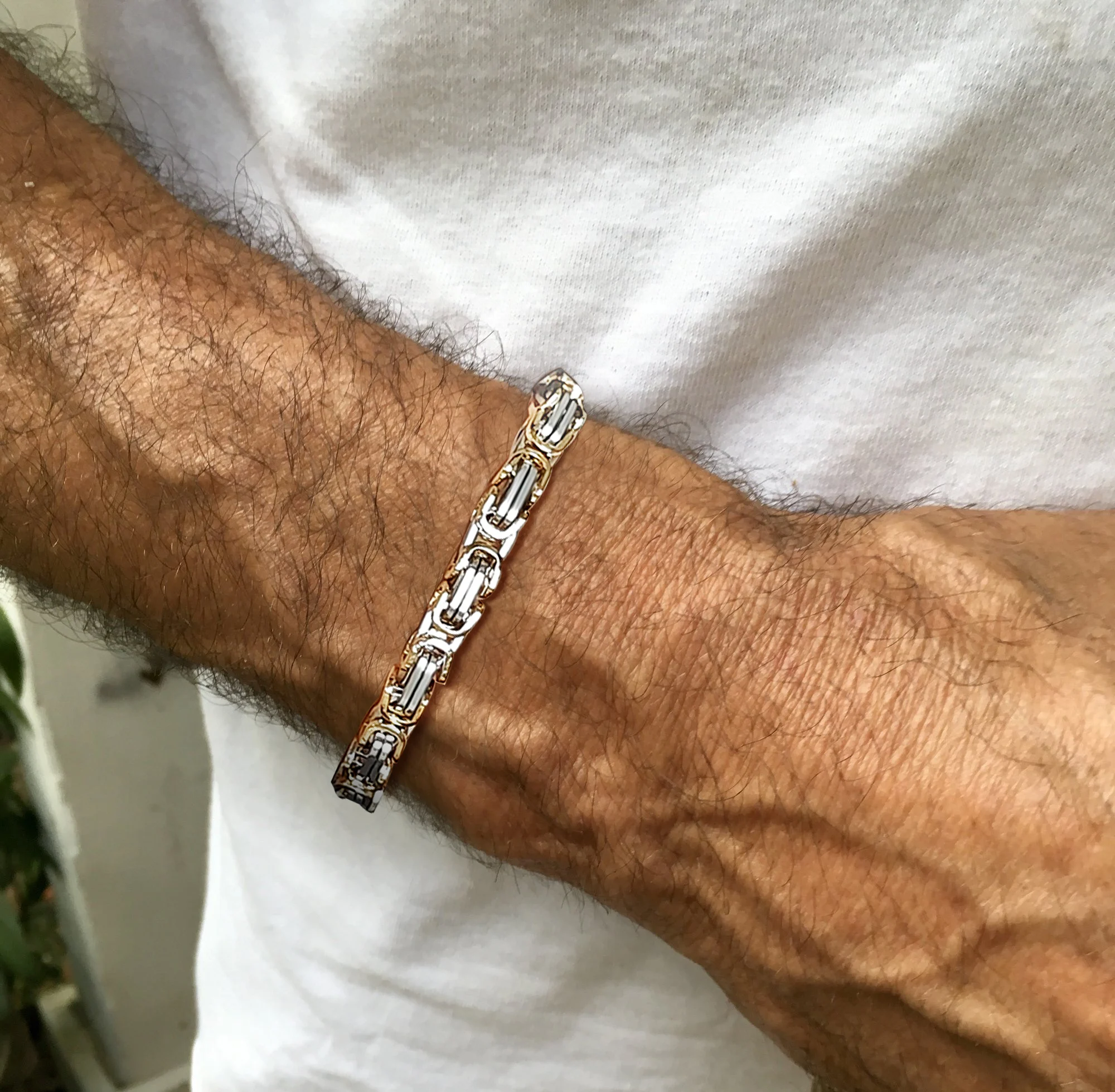 Классический мужской браслет цепочка из нержавеющей стали 6 мм 8 26 дюйма|Цепочки и