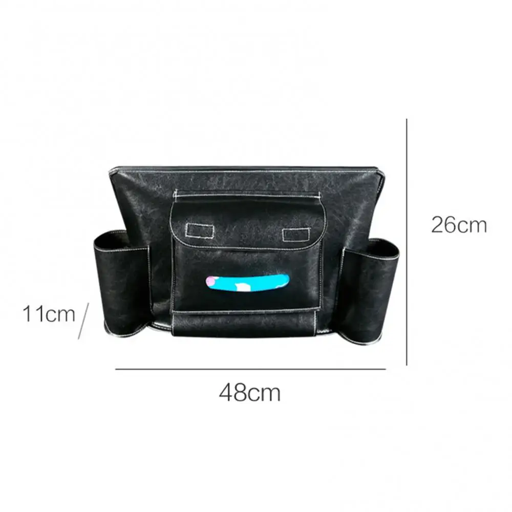 

80% Hot Sales Portable Faux Leather Car Seat Back Organizer Hanging Storage Bag Auto Accessory
