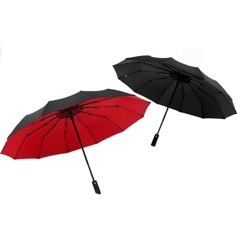 Зонт с двенадцатью костяшками двухслойный полноавтоматический складной зонт 12