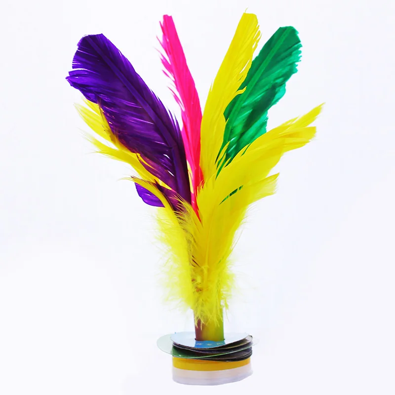 

2pcs shuttlecock toy Color Goose Feather Huajian Game Dedicated Feather Shuttlecock Pain Kicking Shuttlecock Toys Beef