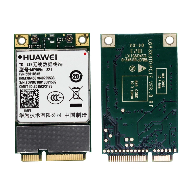 Разблокированный Полнодиапазонный мини модуль HuaWei ME909s 821 4G CAT4 LTE pcie B1 B3 B5 B8 B38 B39 B40