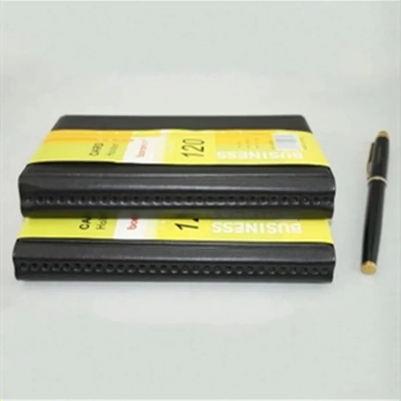 

1PC New Fashion 120 Cards Holder Business Name ID Credit Leather Card Holder Book Case Organizer Black Hot Sale