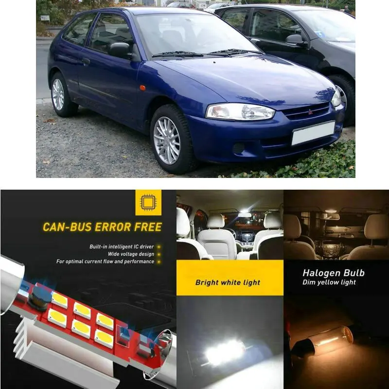 

LED Interior Car Lights For MITSUBISHI colt czc rg cabrio colt mk5 cj cp hatchback car accessories lamp bulb error free