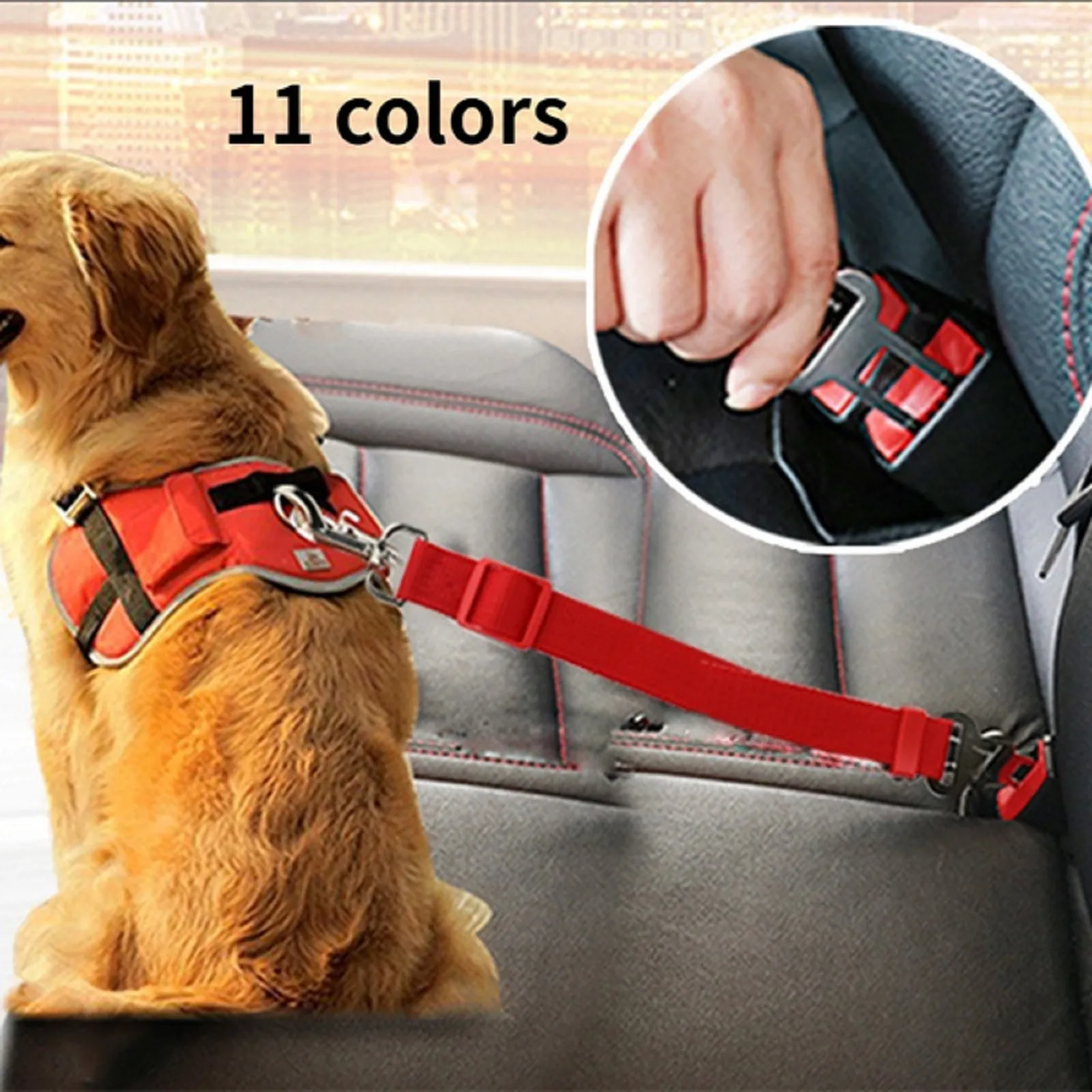 

Dog Safety Belt Pets Accessories Car Pet Dog Safety Belt Dog Rope Traction Rope Adjustable Dog Safety Belt Pets Dog Cat Products