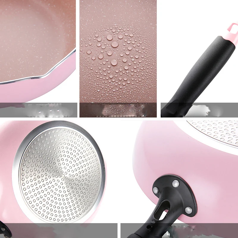 Kitchen Pot 24CM Wok Non-stick Pan Fried Scoop Deep Fry Cooker General Use for Gas and Induction | Дом и сад