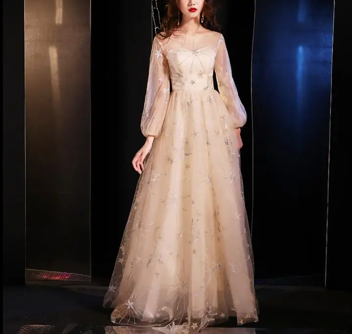 Женское длинное платье с длинным рукавом фонариком 3 цвета|Женские платья| |