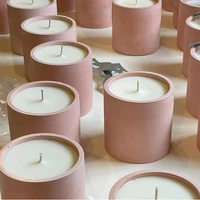 cement storage jar mould silicone molds for concrete candle vessel round candle cup pen holder storage mold