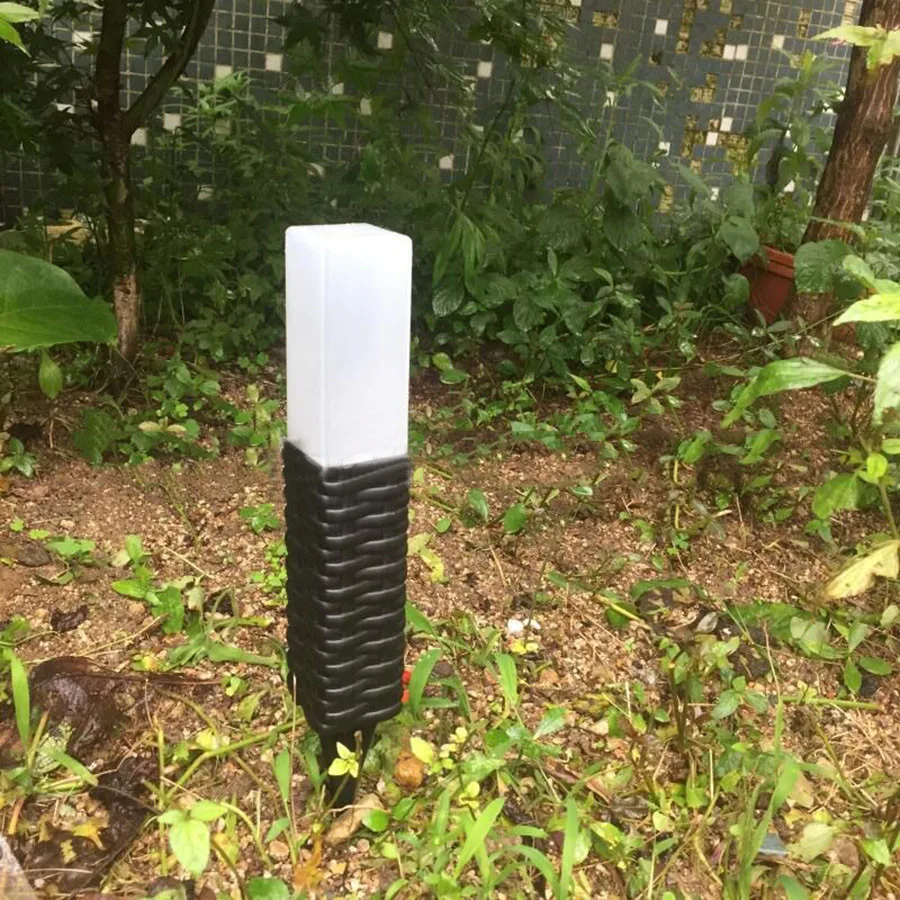 Thrisdar 2/4/6PCS Outdoor Rattan Solar Pathway Lawn Light Garden Patio Stake Landscape Driveway Ground | Освещение