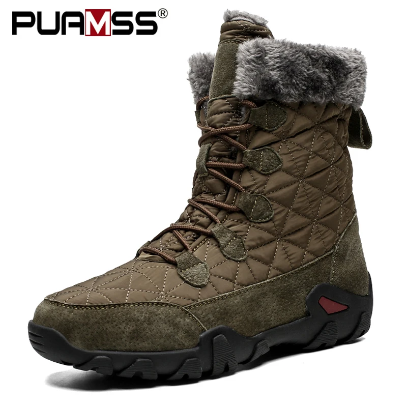 Брендовые мужские ботинки зимние до середины икры высококачественные