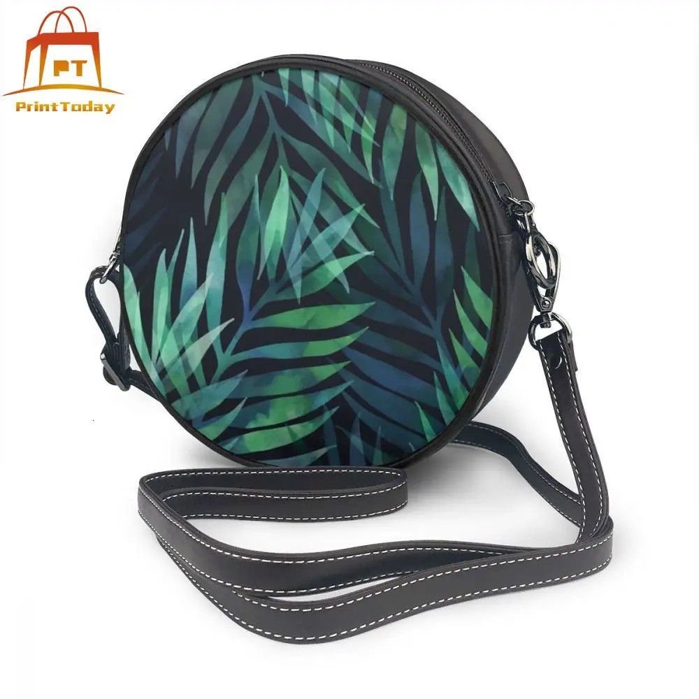 

Сумка через плечо с листьями кожаная сумка тонкая уличная Женская Сумка Многофункциональная трендовая Высококачественная круглая сумочка