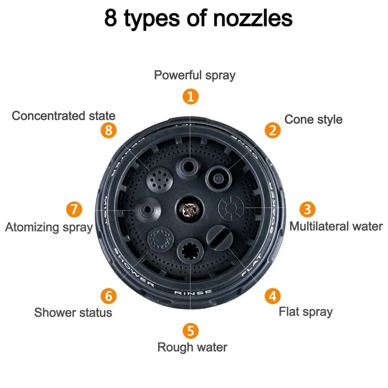 Поливочный пистолет садовый распылитель шланг регулируемый водяного пистолета