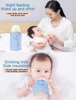 usb baby bottle warmer portable travel milk warmer infant feeding bottle heated cover insulation thermostat food heater