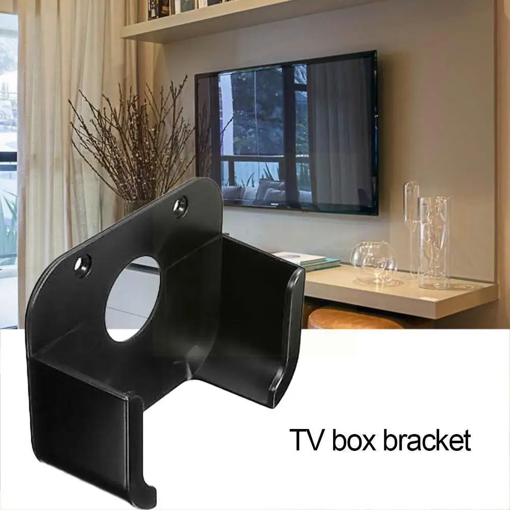 

Wall Mounted Tv Box Holder For Tv 4 Media Player Top Fixing Cradle Set Stand Stb Rack Box Bracket Television Protecti A9a1