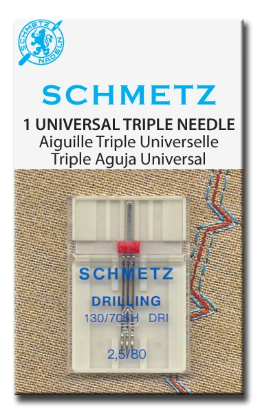 DRILLING SCHMETZ Двойная игла tripleneedle бурение двойной вышитой гемстиком Весна для певицы juki Brother bernina pfaff elna janome - Цвет: DRILLING