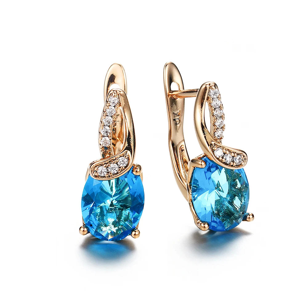 

Cubic Zirconia Large Crystal Stud Earrings Copper Quality Metal Small Cute Drop Shape Earrings For Woman Jewelry Accessories