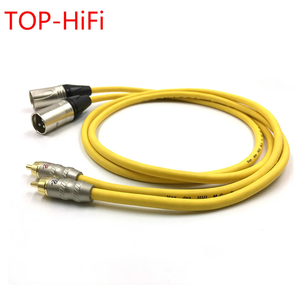 

TOP-HiFi Pair SNAKE-1 RCA to XLR Balacned Audio Cable RCA Male to XLR Male Interconnect Cable with VDH Van Den Hul 102 MK III