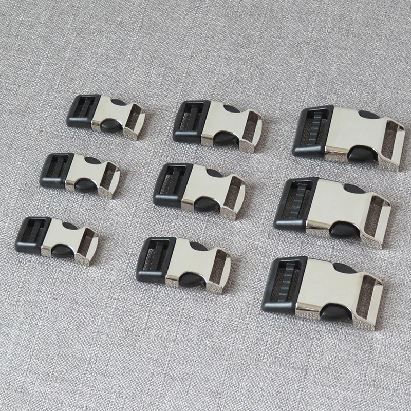 

100pcs 15mm 20mm 25mm webbing metal hardware buckle belt straps clasp for bag backpack pet dog collar sewing DIY accessory