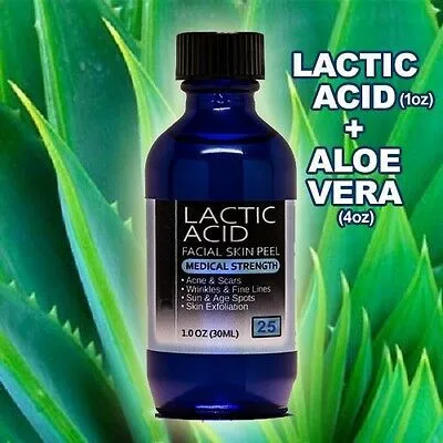 

Lactic Acid Skin Peel 25% and 100% pure organic aloe vera gel Moisturizer Combo 1 set