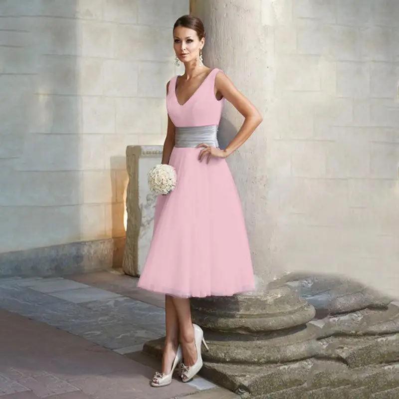 Женское шифоновое платье пачка с V образным вырезом|Женские платья| |