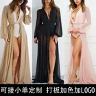 2021 женское платье Модная Солнцезащитная блузка пляжная длинная юбка из шифона кардиган шифоновая накидка