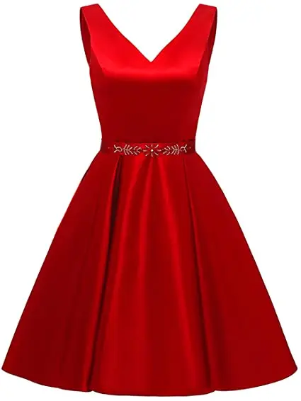 Женское атласное платье ANGELSBRIDEP с v-образным вырезом и поясом вечерние платья для