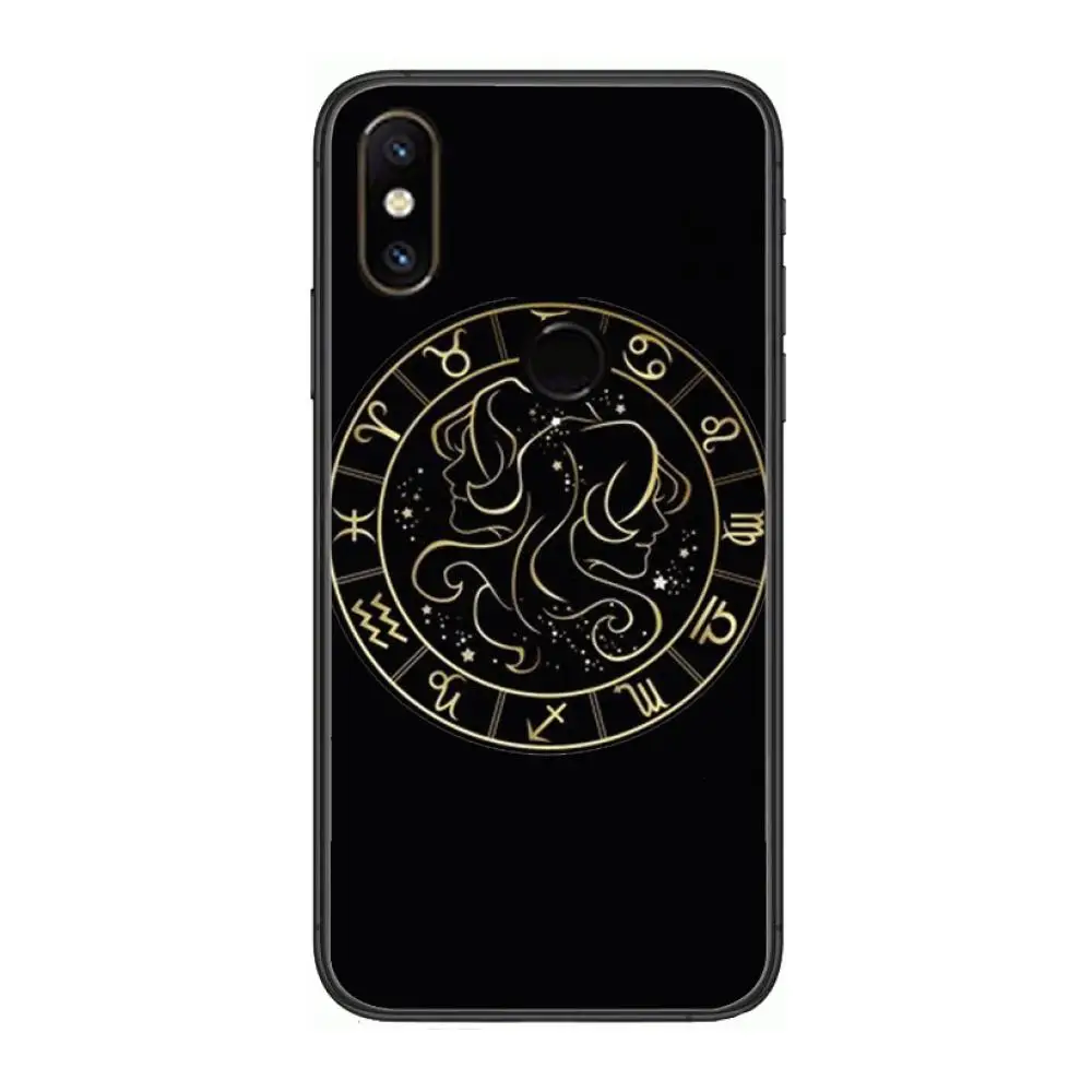 

Constellation Zodiac Signs Phone Case For xiaomi M2 C3 X3 F2 Lite NFC 6 5 x Poco k30 Pro Anime Black Cover Silicone Back Prett