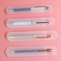 5 pcs clear fountain pen pouch single pencil bag pen case antique pen holder for rollerball penfountain penballpoint pen