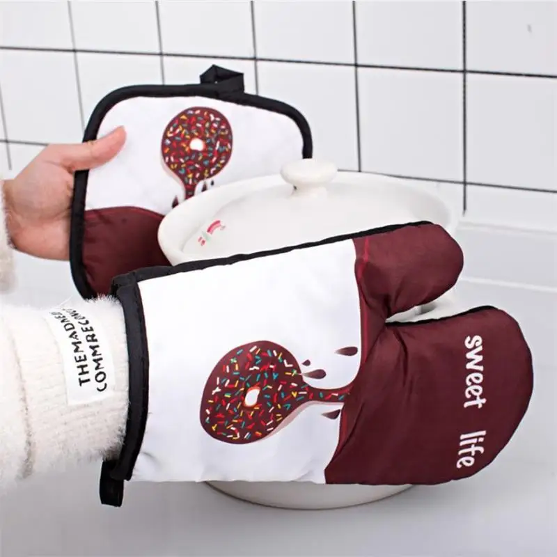 Милые модные Прихватки для духовки пончики мороженого изоляционный коврик