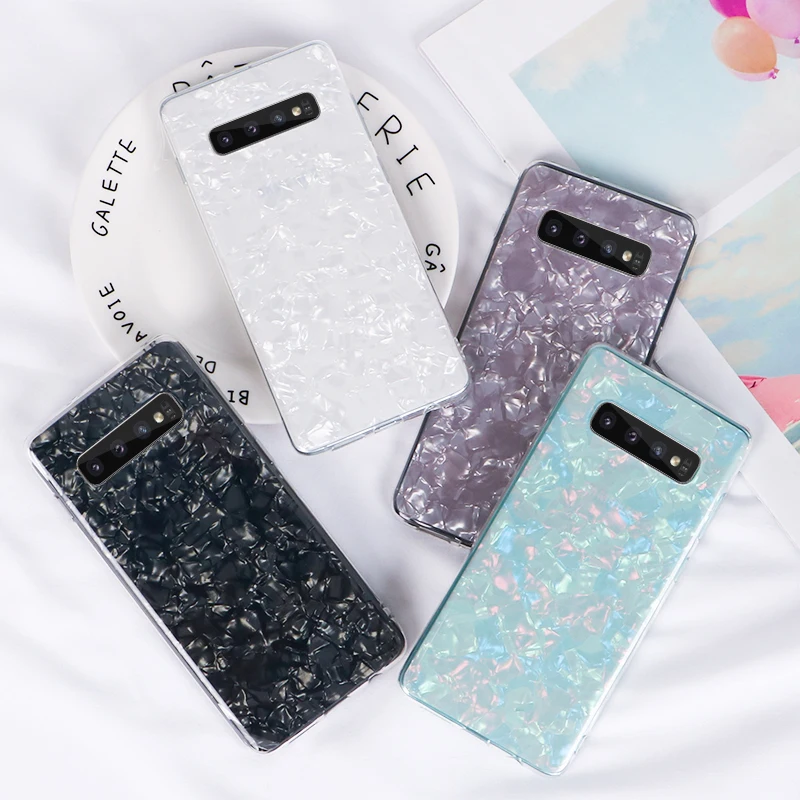 Модный мраморный чехол с раковиной для телефона Samsung S21 S20 Note 20 Ultra 10 9 8 S10 Plus S9 S8 S7 S10E