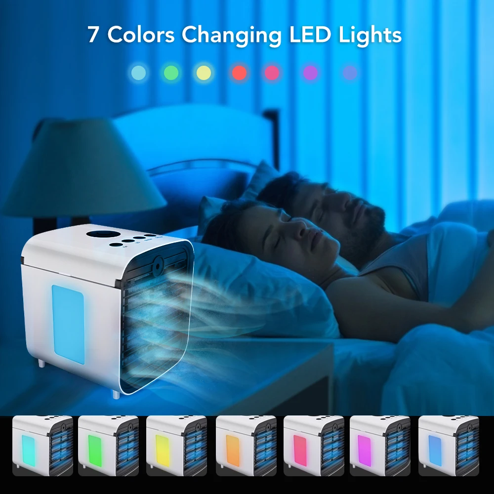 Мини-кулер воздуха портативный с USB 7 цветов светильник | Красота и здоровье