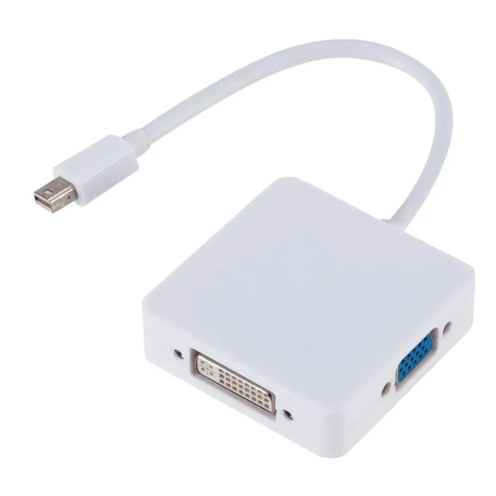 Переходник Grwibeou 3 в 1 Mini DP HDMI VGA DVI мини адаптер для порта дисплея кабель MacBook Lenovo
