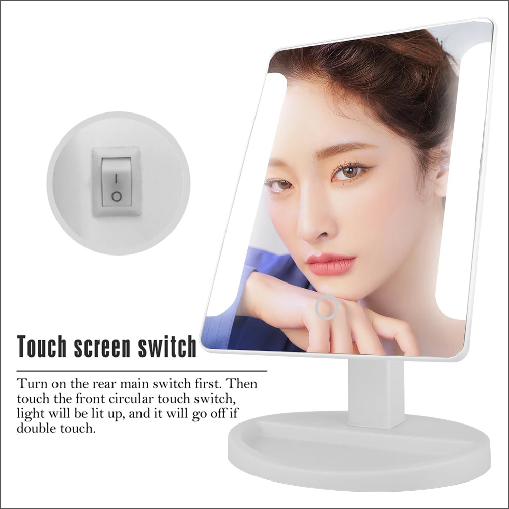 Светодиодный зеркальный макияж зеркало с светодиодный светильник косметическое