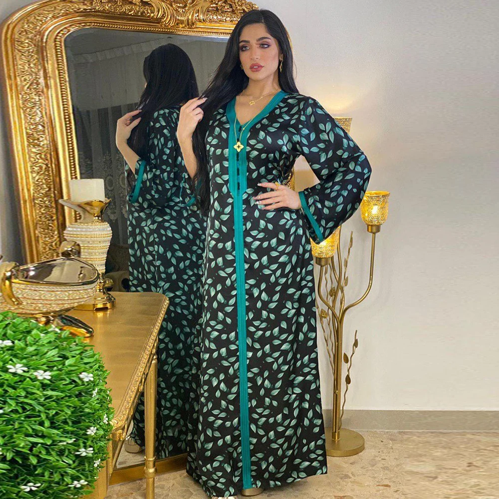 

Ladies Dresses For Women Abaya Dubai Kaftan Turkey Islamic Arabic Muslim Long Dress Robe Longue Femme Musulman Vestido Longo