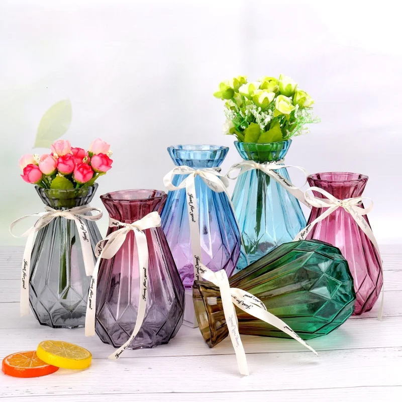 

Vase Glass Transparent Water Living Room Set Flowers Flowers In The Vase Nordic Simple Rich Bamboo Dry Vase Flower Vase