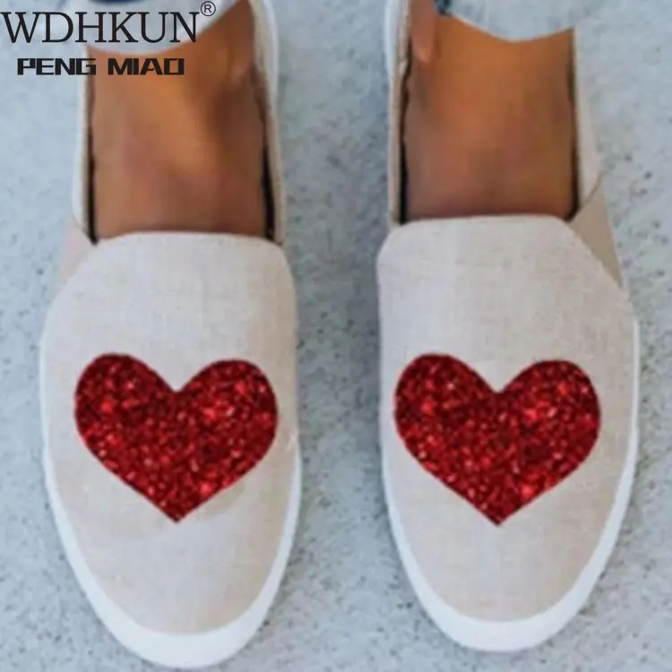 

Лоферы женские на платформе, мягкая Вулканизированная подошва, Повседневные Удобные холщовые туфли без застежки, плоская подошва, весна